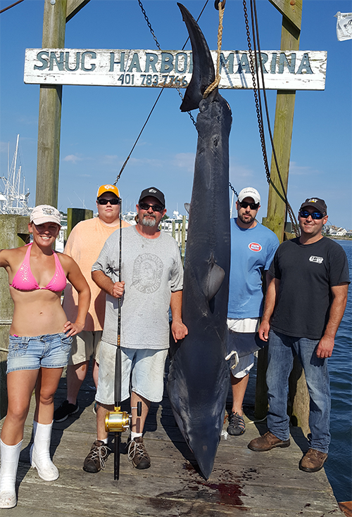 Bob Neilson catching Makos off Rhode Island